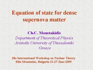 Equation of state for dense supernova matter Ch