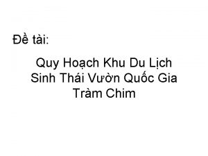 ti Quy Hoch Khu Du Lch Sinh Thi