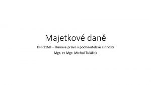 Majetkov dan DPP 116 D Daov prvo v