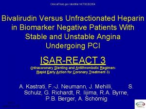 ISAR REACT 3 Clinical Trials gov Identifier NCT