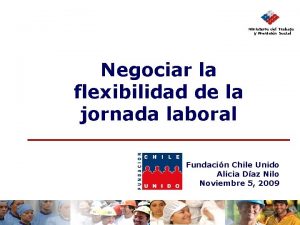 Ministerio del Trabajo y Previsin Social Negociar la