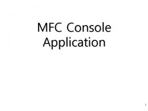 MFC Console Application 1 MFC 25 Console cpp