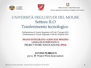 Ministero del Lavoro e delle Politiche Sociali Direzione