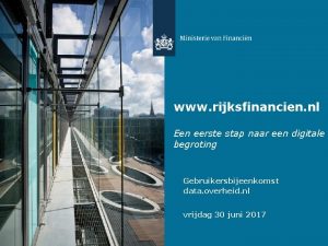 www rijksfinancien nl Een eerste stap naar een