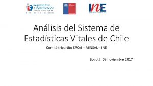 Anlisis del Sistema de Estadsticas Vitales de Chile