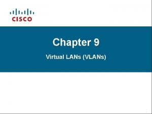 Chapter 9 Virtual LANs VLANs Setup 1 Setup