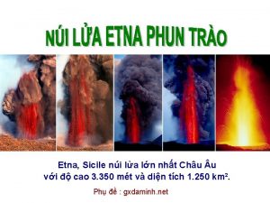 Etna Sicile ni la ln nht Chu u