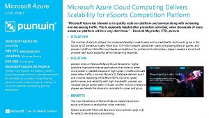 Case study on microsoft azure in cloud computing