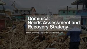Dominica Needs Assessment and Recovery Strategy Donor Conference
