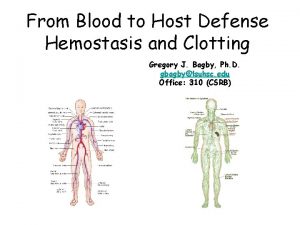 From Blood to Host Defense Hemostasis and Clotting