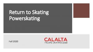 Return to Skating Powerskating Fall 2020 Stage 2