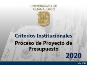 Criterios institucionales