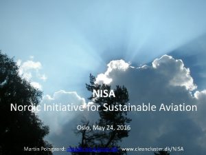 NISA Nordic Initiative for Sustainable Aviation Oslo May