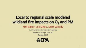 Local to regional scale modeled wildland fire impacts