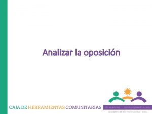 Analizar la oposicin Copyright 2014 by The University