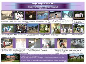 Bongo Hospital ANGOLA History of the New Bongo