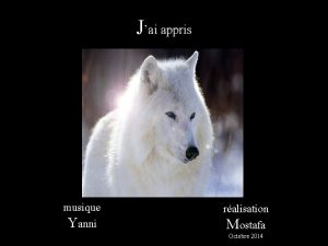 Jai appris musique ralisation Yanni Mostafa Octobre 2014