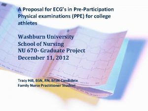 A Proposal for ECGs in PreParticipation Physical examinations