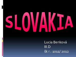 Lucia Benkov III D k r 1011 2012