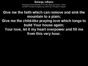 Enlarge Inflame Words by Charles Wesley 1707 88