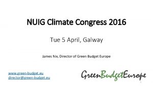 NUIG Climate Congress 2016 Tue 5 April Galway