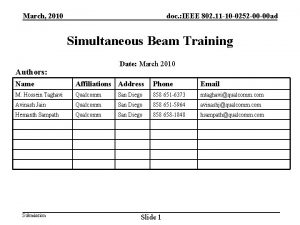 March 2010 doc IEEE 802 11 10 0252