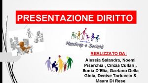 PRESENTAZIONE DIRITTO REALIZZATO DA Alessia Salandra Noemi Piserchia