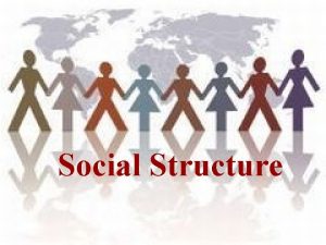 Social Structure Social Structure Meaning of Structure The
