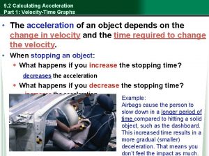 9 2 Calculating Acceleration Part 1 VelocityTime Graphs