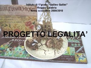 Istituto di 1grado Galileo Galilei Reggio Calabria Anno