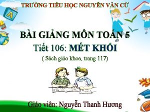 TRNG TIU HC NGUYN VN C BI GING