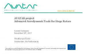 www eeraavatar eu AVATAR project Advanced Aerodynamic Tools