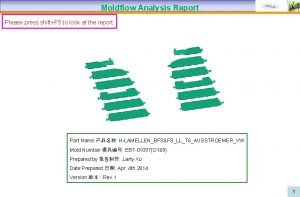 Moldflow analysis report