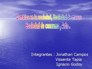 Integrantes Jonathan Campos Vissente Tapia Ignacio Godoy Introduccin