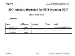 Aug 2020 doc IEEE 802 11 201317 r