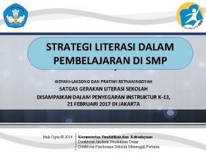 STRATEGI LITERASI DALAM PEMBELAJARAN Slide Template DI SMP