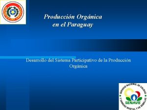 Produccin Orgnica en el Paraguay Desarrollo del Sistema