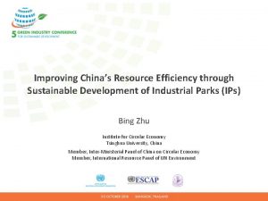 Improving Chinas Resource Efficiency through Sustainable Development of