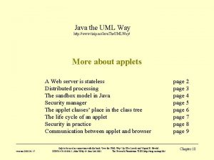 Java the UML Way http www tisip noJava