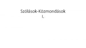 SzlsokKzmondsok I Bilindii zere atasz ve deyimler bir