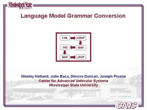 Language Model Grammar Conversion XML ABNF IHD BNF