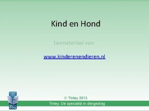 Kind en Hond Lesmateriaal van www kinderenendieren nl