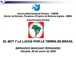 Universidade Estadual Paulista UNESP Ncleo de Estudos Pesquisa