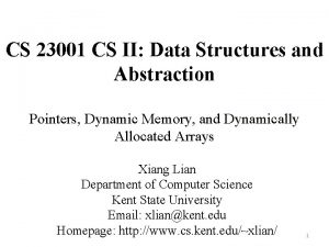 CS 23001 CS II Data Structures and Abstraction