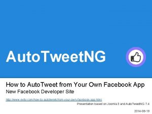 Auto Tweet NG How to Auto Tweet from