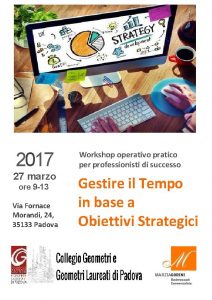 2017 Workshop operativo pratico per professionisti di successo