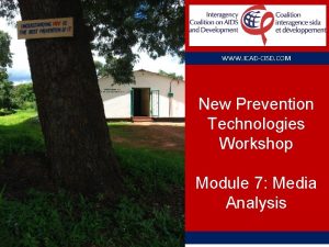 WWW ICADCISD COM New Prevention Technologies Workshop Module