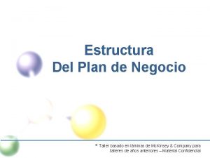 Estructura Del Plan de Negocio Taller basado en