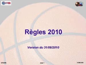 Rgles 2010 Version du 31082010 CFAMC page 1