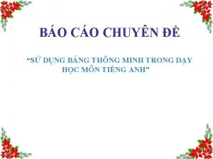 BO CHUYN S DNG BNG THNG MINH TRONG